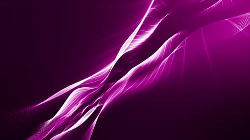 Abstract Glowing Magenta Particle Waves Looping Background