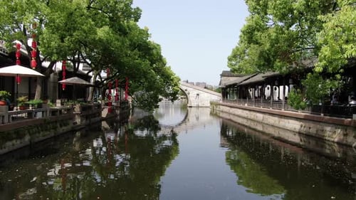 Aerial View of Huishan Old Town in Wuxi Jiangxu Province China