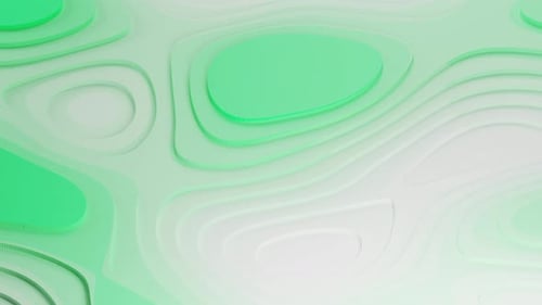Green and White Abstract 3d Background Morphing