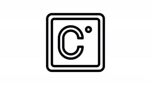 celsius line icon animation