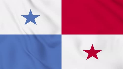 Realistic Waving Panama National Flag Animation