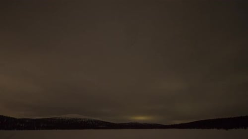 Time lapse of Northern lights in Pallas Yllastunturi National Park, Lapland, northern Finland