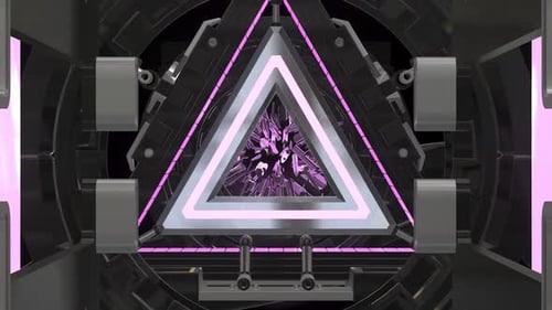 Moving Inside Glowing Tunnel