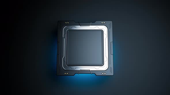 central processor . animation in the concept of computer technology ...