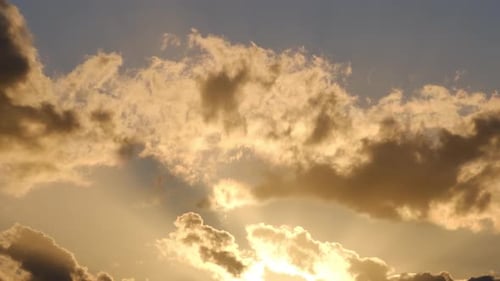 Fast Moving Heavenly Sunset Clouds