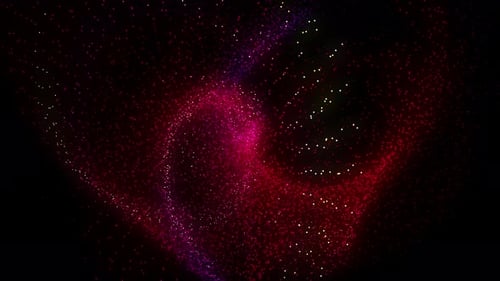 Particules colorées brillantes