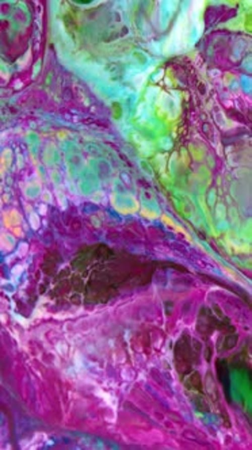 Abstract Fluid Colors Mixing and Swirling