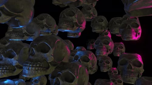 Halloween Skull Tunnel 4k