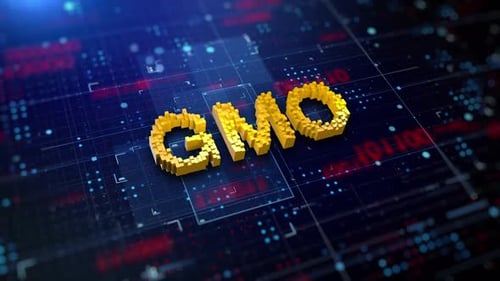 Pixelated Acronym GMO