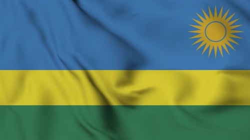 Rwanda National Flag Waving Animation