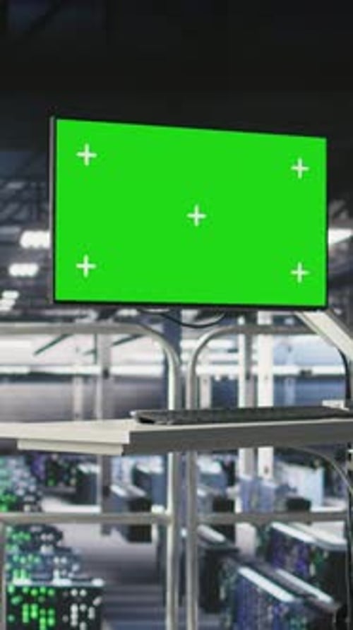 Vertical Video Server Hub Green Screen Computer Monitoring Systems