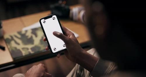 Adult Using Mobile Phone with Tracking Markers