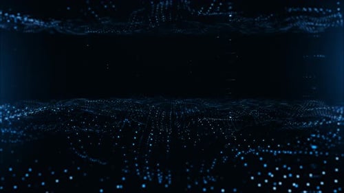 Digital Blue Particle Wave Background Animation