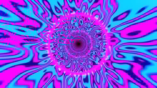 Blue And Pink Psychedelic Abstract Tunnel Background Vj Loop I 4K