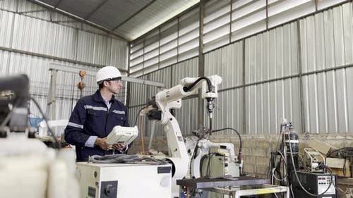 Industrieller Roboterarm.