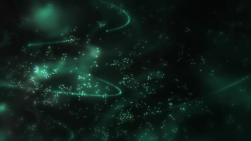 Abstract Glowing Particle Trails and Lines Background Animation