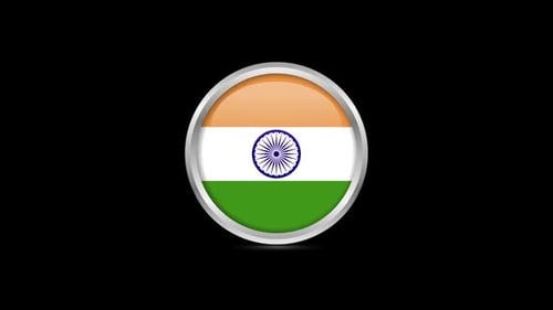 Cycle du drapeau indien Alpha Channel 02