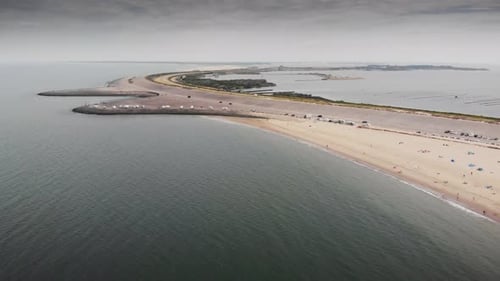 Aerial view of coastal road