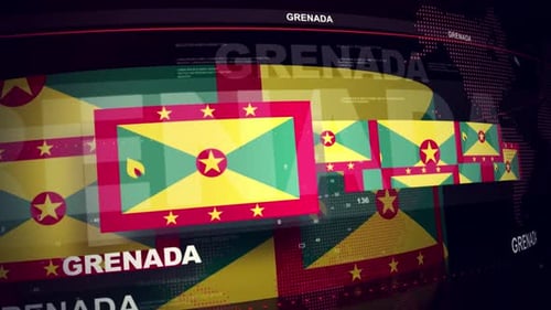 Intro de l'actualité mondiale sur le drapeau de la Grenade