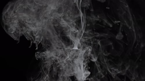 Abstract Smoke Background with Black Cylinder, Close-up