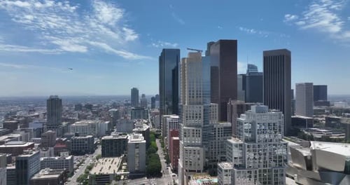 Aerial View of Large City Skyline