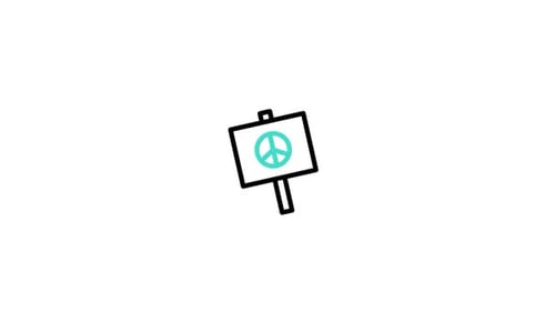 Animiertes Protestsymbol