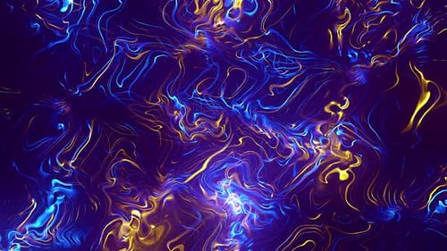Abstract Fluid Neon Lines Looping Background