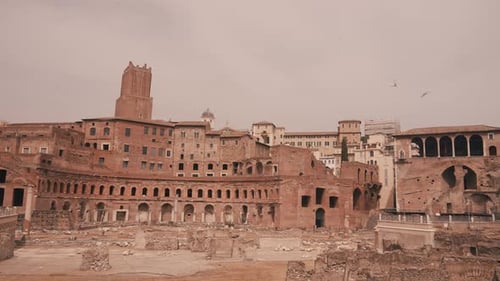 Historic Landmark on a Sunny Day Tourism Attraction at Historic Place Action Ruined Ancient City