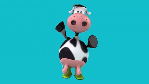 Fun 3D cartoon cow (with alpha channel)