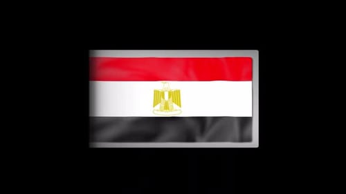 Dynamic Waving Egypt Flag Animation