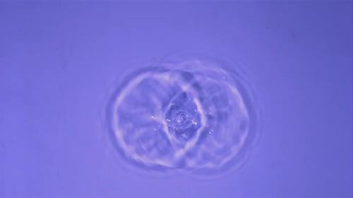 The Super Slow Motion Drop Falls Into the Water Filmed on a Highspeed Camera at 1000 Fps