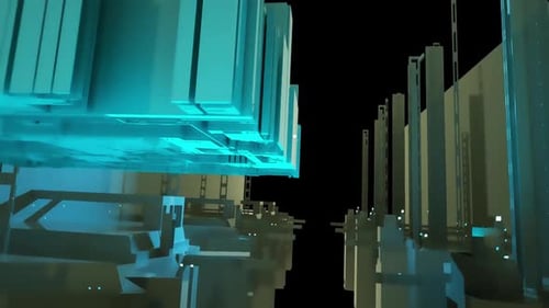 La tecnología abstracta bloquea el renderizado 3D de fondo