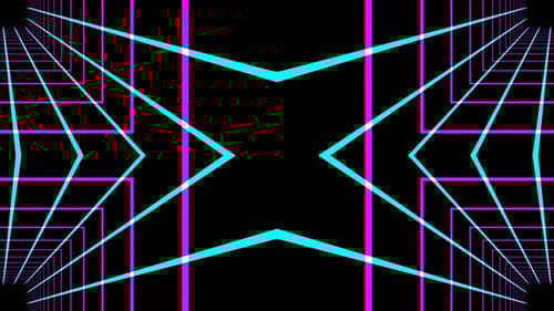 Pink And Cyan Bright Elements Moving Background Vj Loop In 4K