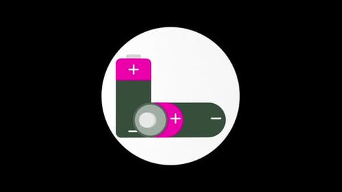 Batteriesymbol 3D Animation Loop