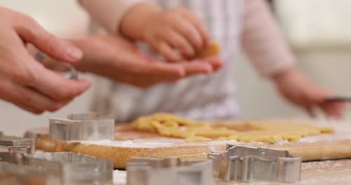 Making Christmas Cookies with Family at Home