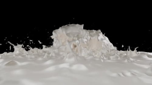 Dynamic Milk Splash Animation with Realistic Fluid Simulation