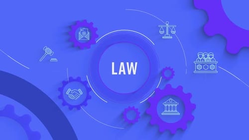 Animated Law and Justice Icons Title Reveal