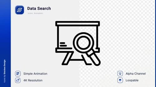 Animation Data Search Icon