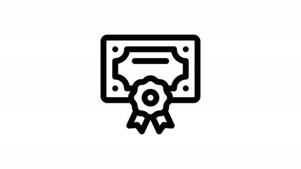 certification line icon animation, Elements Motion Graphics ft ...
