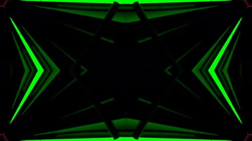 Pink And Green Abstract Neon Geometric Kaleidoscope Background Vj Loop in 4K