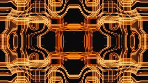 Abstract Orange Gradient Geometric Technology Vj Loop Animation