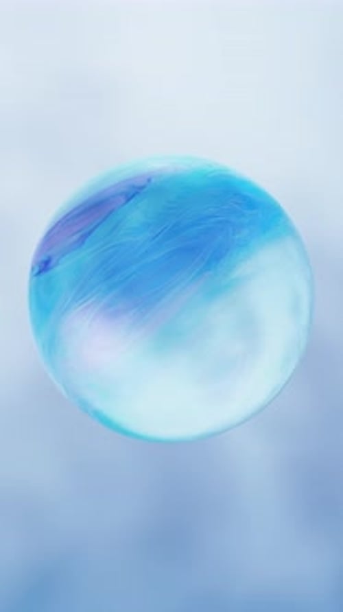 Flowing glossy pattern glass ball