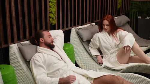 Couple Relaxing at a Luxury Health Spa