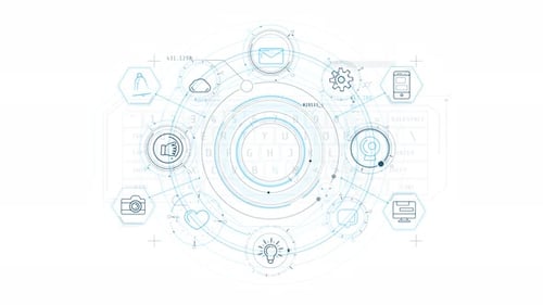 Infographics of Social Networking in Animated Diagram