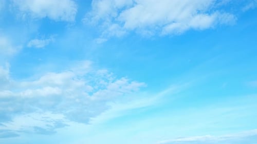 Blue sky with clouds in timelapse video
