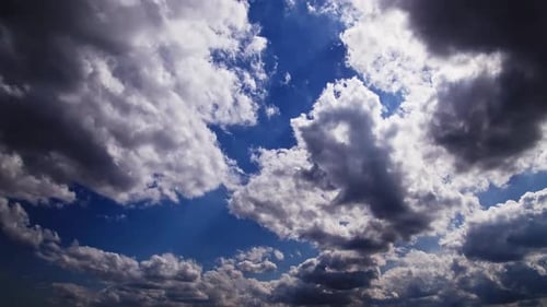 Summer Rain Clouds Moving Fast In The Sky