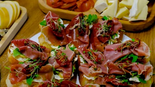 Delicious Appetizers on a Banquet Table