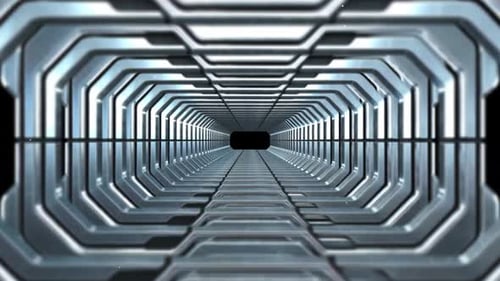 Journey Through A Futuristic Tunnel