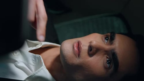 Close Up of Concerned Young Adult Indoors