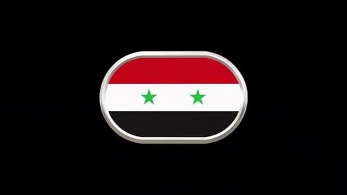 Drehbare Schleife mit 3D-Flagge Syriens